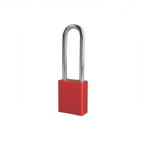 American Lock Red Solid Aluminum Padlock