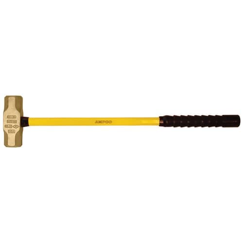Ampco Safety Sledge Hammer with Fiberglass Handle, 10 lb Head Weight