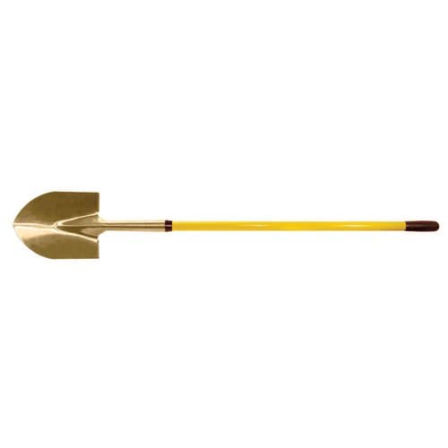 Round Point Shovel with Fiber Glass Handle, 9 in Blade Width