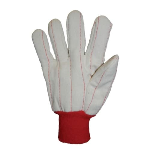 Large Cotton Canvas Double Palm Gloves w/ Nap-in Finish