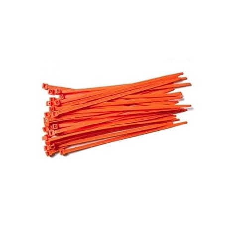 11-in Cable Tie, 50 lb Tensile Strength, Orange