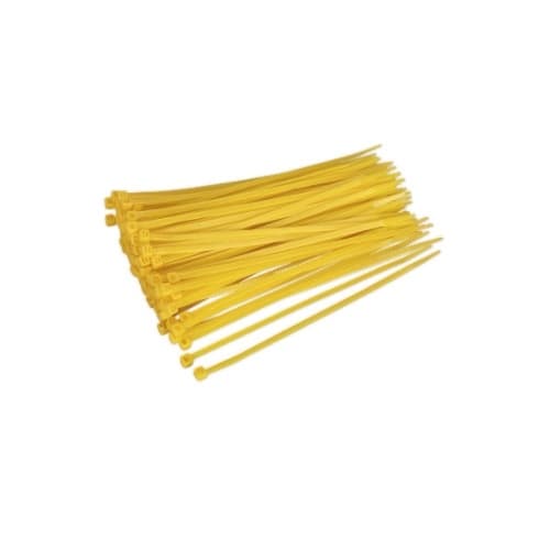 11-in Cable Tie, 50 lb Tensile Strength, Yellow