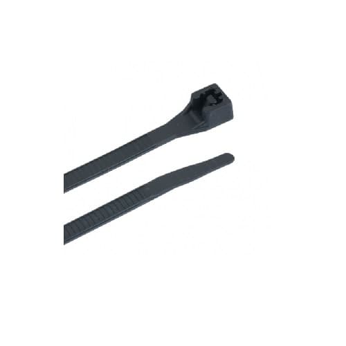 12-in UV Stabilized Cable Ties, 120 lb, Black