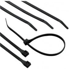 UV Stabilized Cable Ties, 50 lb. Tensile Strength, 14.6", UV Black, 100 per Bag