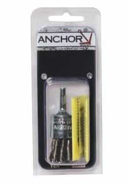 Anchor Knot Wire End Brush, Carbon Steel, 1 1/8 in x 0.02 in