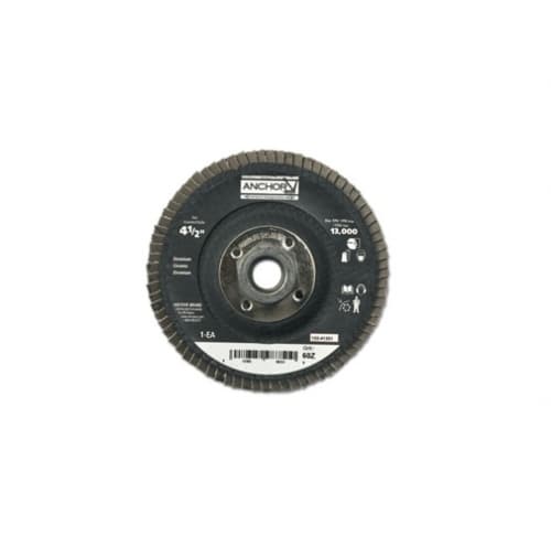 4.5-in Angled Flap Disc, 80 Grit, Zirconium