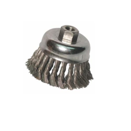 Anchor 5-in Knot Wire Cup Brush, 0.02-in Carbon Steel Wire
