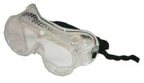 Industrial Soft Frame Goggles, Clear/Green, Perforated with Direct Vent 