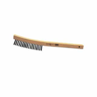 Scratch Brush w/ Curved Handle, 4 X 16 Rows