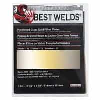 Best Welds Shade 12 Hardened Glass Gold Filter Plates