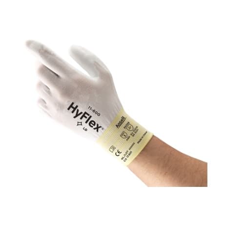 Palm-Coated Glove, Size 6, White