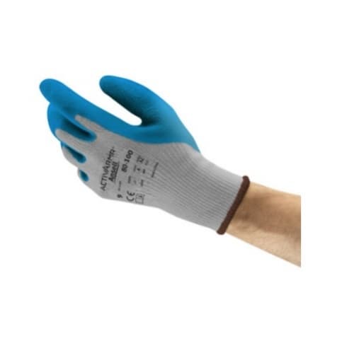Ansell ActivArmr&reg; Work Gloves, Size 8, Blue & Gray