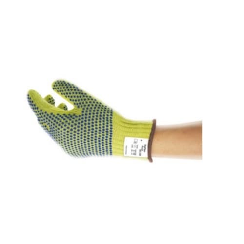 Ansell HyFlex&reg; Cut Resistant Gloves w/ PVC Dots, Size 9, Yellow