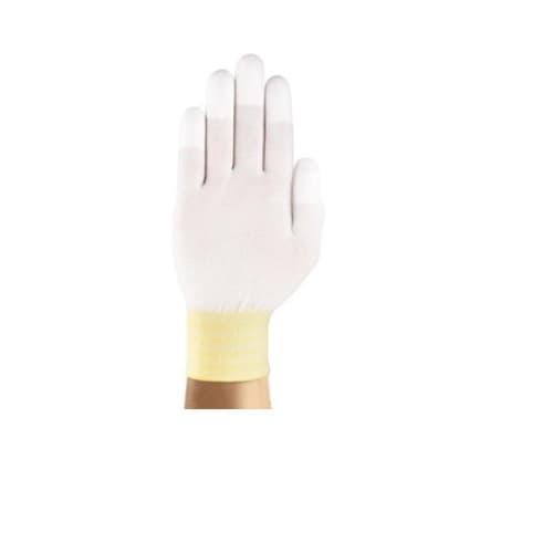 Ansell Finger-Dipped Glove, Size 6, White