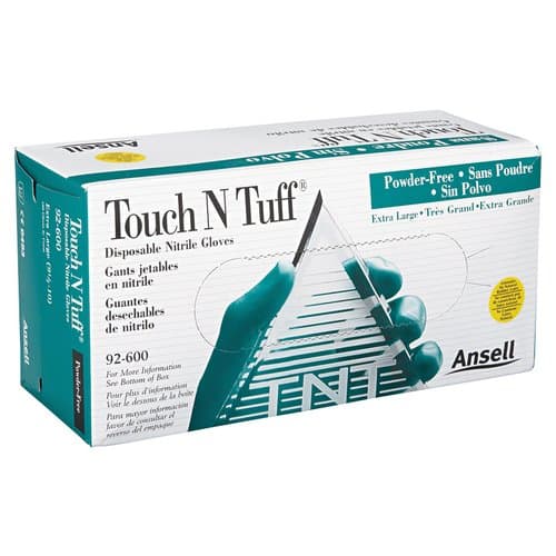Size 9.5-10 4 Mil Powder Free Touch N Tuff Disposable Gloves