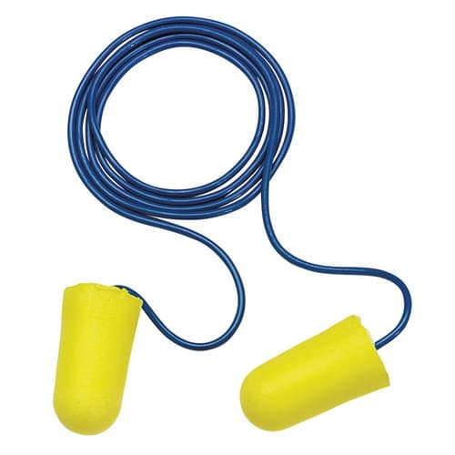 AO Safety Regular Yellow TaperFit 2 Foam Corded Earplugs