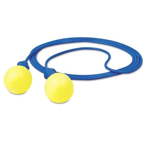 AO Safety Yellow Push Ins Corded Foam Ear Plugs
