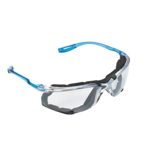 Virtua CCS Safety Glasses, Clear Lens w/ Blue Frame
