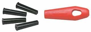 Apex Plastic File Handles with Inserts, No. 5 Red 