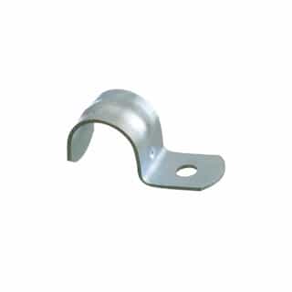1/2-in Rigid Strap, 1-Hole, Plated Steel