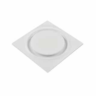 24W Bathroom Fan w/ Humidity & Motion, Round, 110 CFM, 120V, White