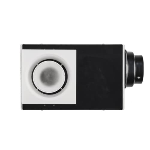 22W Bathroom Fan w/ Light, Square, 100 CFM, 120V, White