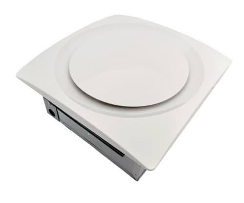 Aero Pure Low Profile 120 CFM 0.7 Sones Slim Fit Bathroom Ceiling and Wall Fan with White Grille