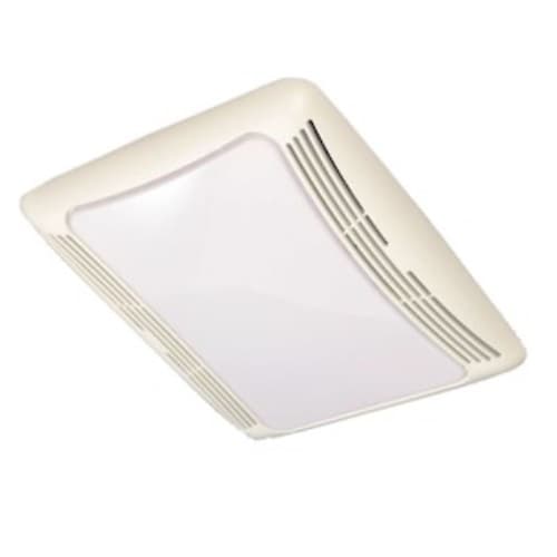 Aero Pure 50W Bathroom Fan w/ Light, 50 CFM, 1.2A, 120V, White