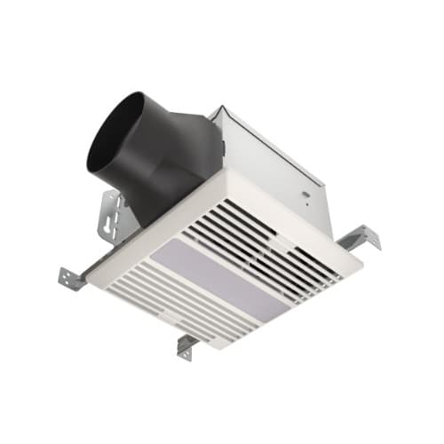 Aero Pure 22W Bathroom Fan w/ Light, 80 CFM, 1.2A, 120V, White