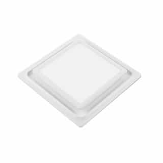 Aero Pure Replacement Grill For ABF Series Bath Fan w/ Light, Square, White