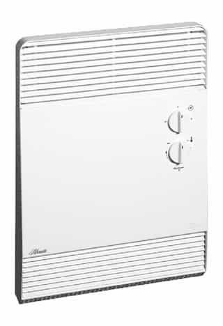 2000/1500W Silhouette Forced Air and Convection Bathroom Heater, White