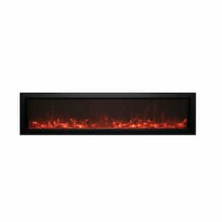 35-in Extra Slim Electric Fireplace w/ Black Steel Surround