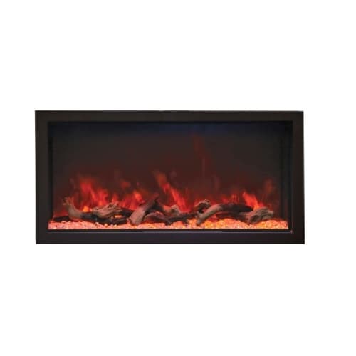 45-in Extra Tall Electric Fireplace w/ Black Steel Surround