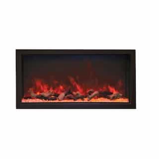 55-in Extra Tall Electric Fireplace w/ Black Steel Surround