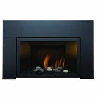 30-in Abbot Fireplace Insert w/ Black Porcelain Panels, Liquid Propane