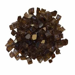 1.25-in Decorative Fire Glass, Light Brown Reflective