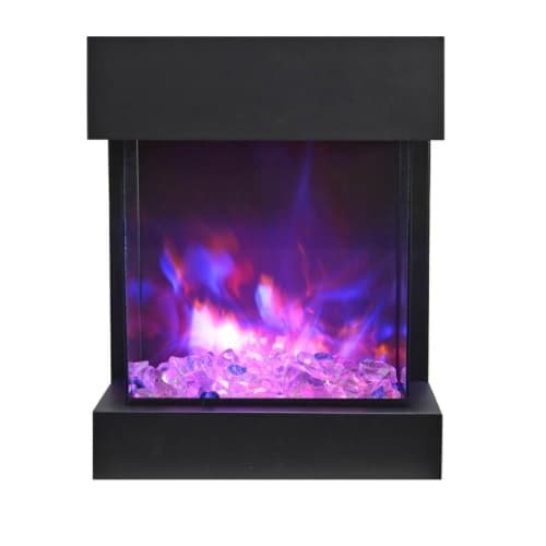 The Cube 3-Sided Electric Fireplace w/ Birch Logs