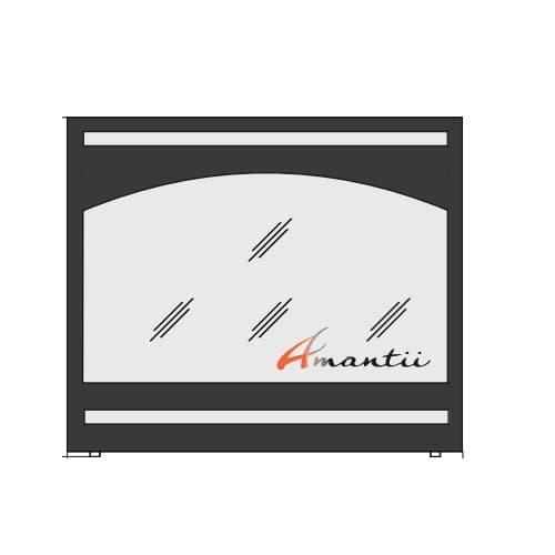 Amantii Steel Surround for Zero Clearance Fireplace, Arch