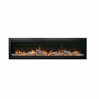 Amantii 100-in Symmetry Electric Fireplace w/ Steel Surround