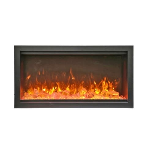 Amantii 100-in Symmetry Xtra Tall Electric Fireplace w/ Steel Surround