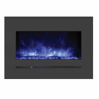 26-in Electric Fireplace w/ Steel Surround & Glass Media