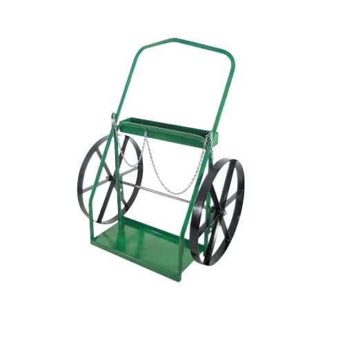 Low-Rail Welding Cart, Dual Cylinder, 24-in Wheel