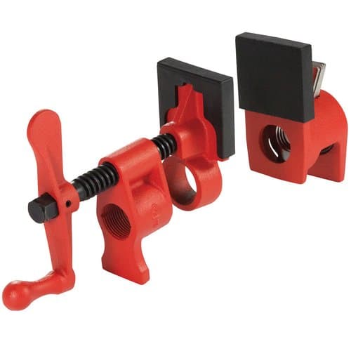 Desk Mounted Steel Spindle Red Pipe Clamp