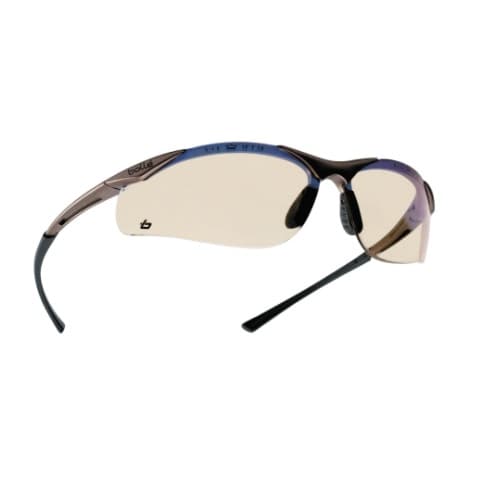 Bolle Safety Contour Series Safety Glasses, Black w/ ESP Lens