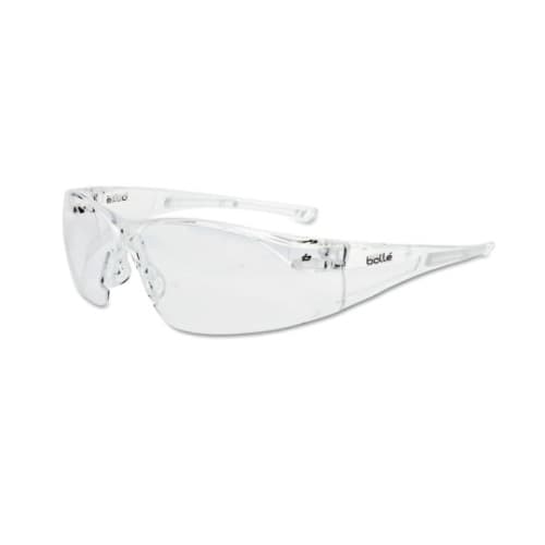 Bolle Safety Rush Series Safety Glasses, Clear Frame & Lens