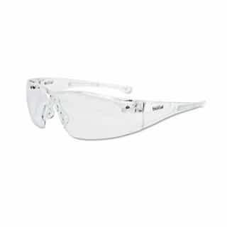 Rush Series Safety Glasses, Clear Frame & Lens