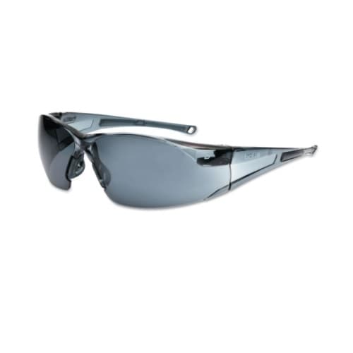 Bolle Safety Rush Series Safety Glasses, Smoke Frame & Lens