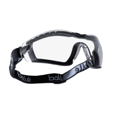 Cobra Series Safety Glasses, Black & Gray w/ Clear Lens