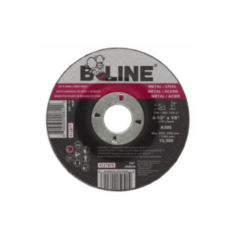 Bee Line Abrasives 4.5-in Depressed Center Combo Wheel, 30 Grit, Aluminum Oxide, Resin Bond