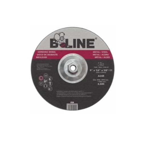 Bee Line Abrasives 9-in Depressed Center Grinding Wheel, 30 Grit, Aluminum Oxide, Resin Bond